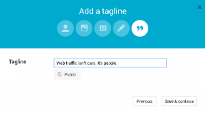 Add a tagline to your Google Plus page