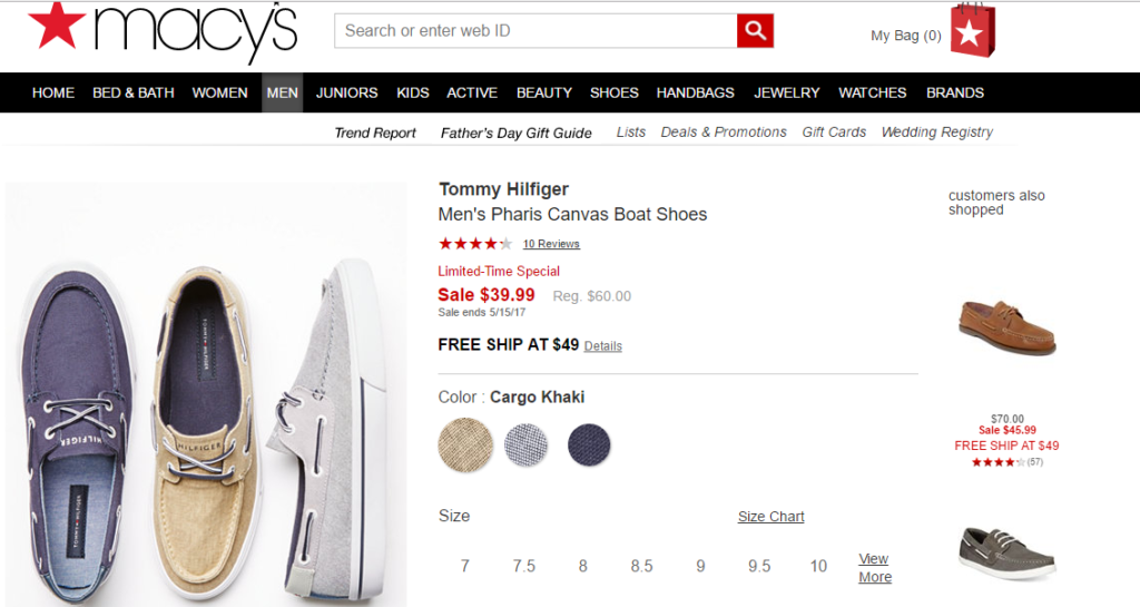 Macys Shoe Search