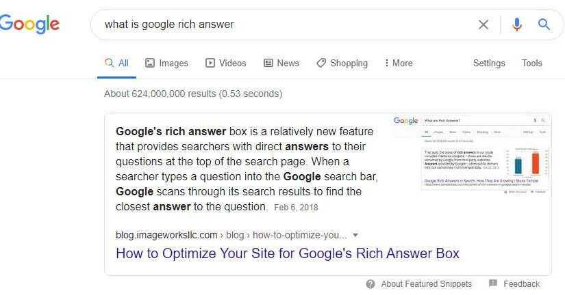 google rich answer