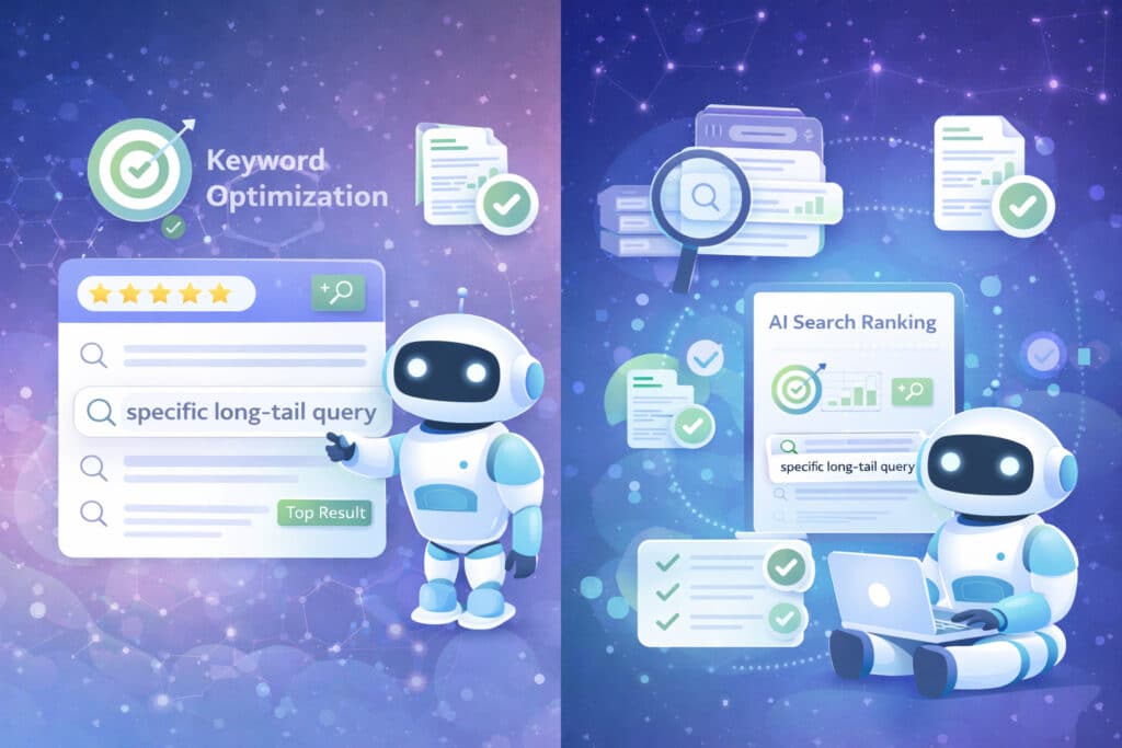 Image: AI search ranking and optimization process