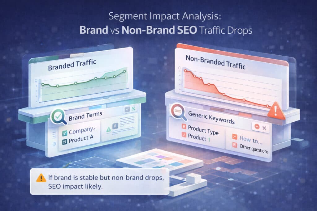Image: Segment Impact Analysis: Brand vs Non-Brand SEO Traffic Drops