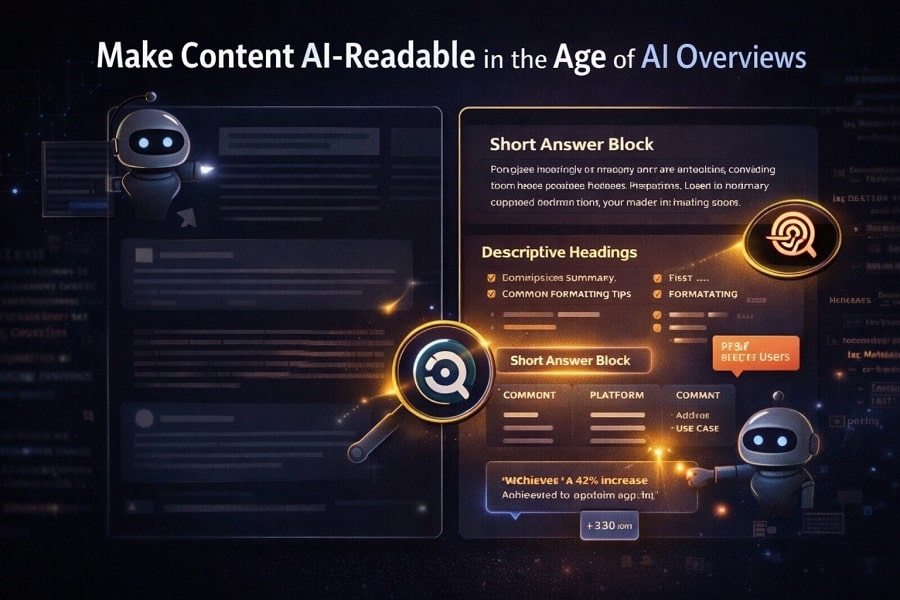 Content triage showing which pages need updates, consolidation, or removal