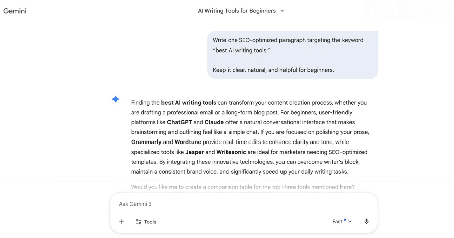 We tested ChatGPT, Claude, and Gemini using the exact same prompt. See their unedited responses side by side and discover the differences.