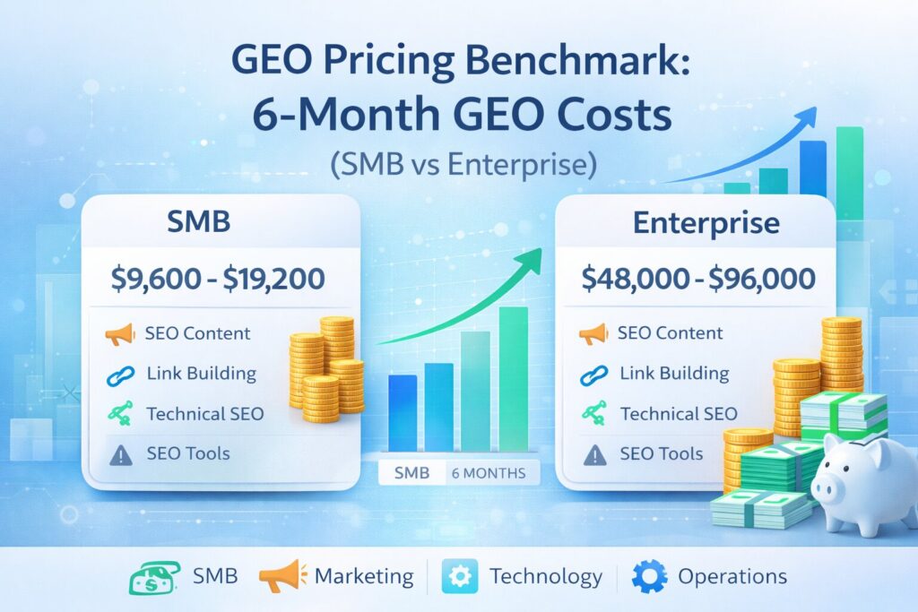6-Month GEO Costs (SMB vs Enterprise)