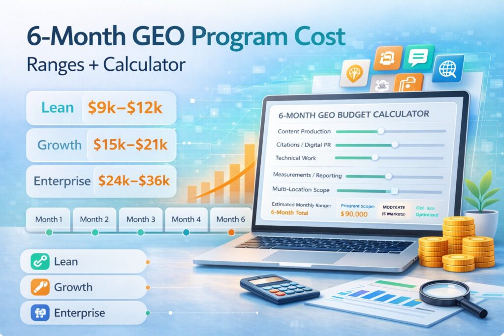 image: 6-Month GEO Program Cost: Ranges + Calculator