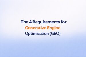 Image: Generative engine optimization requirements plan