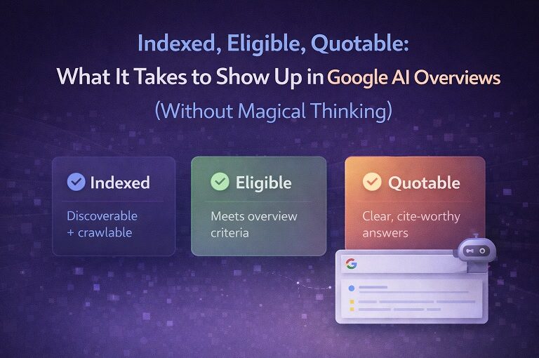 Google AI Overviews: How to Get Indexed and Eligible