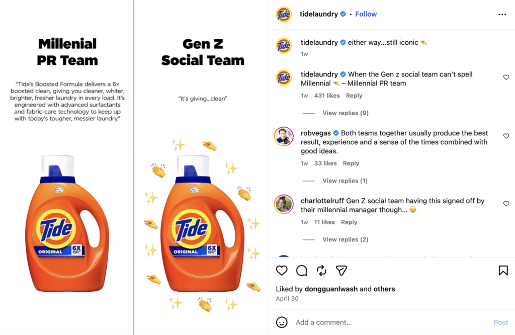 Explore the viral Millennial vs. Gen Z marketing trend and how brands are turning polished product copy into funny & social-first content.
