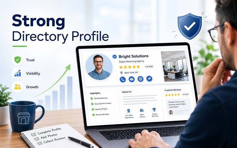 Business directory listings for SEO and local search visibility