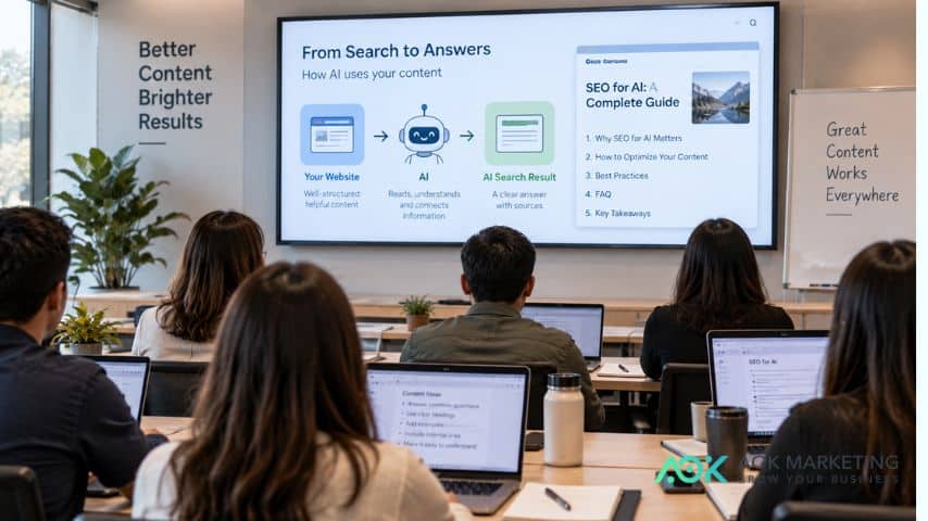 Learn SEO for AI in simple terms. See how ChatGPT and AI search understand websites and how to make your content easier to find.